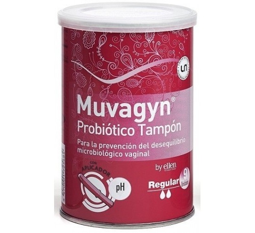 MUVAGYN PROBIOTICO TAMPON  VAGINAL (REGULAR C/ APLICADOR 9 TAMPONES)