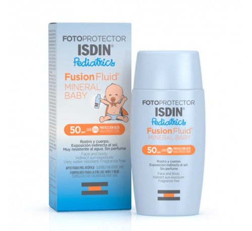 FOTOPROTECTOR ISDIN SPF-50+ FUSION FLUID MINERAL - PEDIATRICS BABY (50 ML)