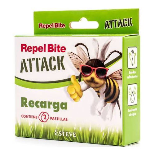 Repel bite attack pulsera aromatica citronela (recarga 2 pastillas)