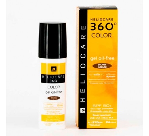 Heliocare 360º spf 50+ color gel oil-free - protector solar (1 envase 50 ml color bronze intense)