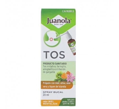 Juanola tos spray bucal (sabor miel mentolada 120 ml)