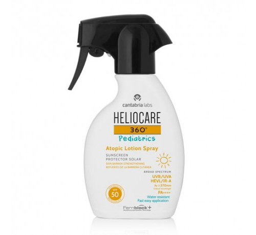 Heliocare 360º spf 50+ pediatrics atopic lotion - protector solar (1 spray 250 ml)