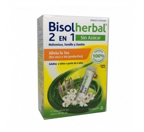 Bisolherbal 2 en 1 12 sobres s/azucar