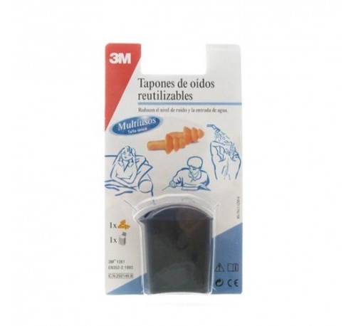 Tapones oidos silicona - 3m agua (2 unidades)