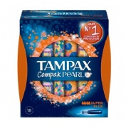 Tampax compak pearl tampon 100%algodon (super plus 18 u)