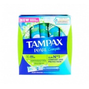 Tampax compak pearl tampon 100%algodon (16 unidades super)