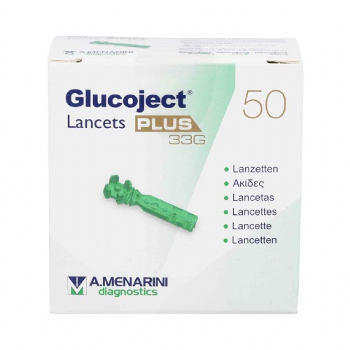 Glucoject lancets plus (33 g 50 lancetas)