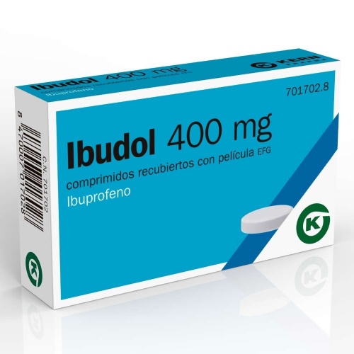 IBUDOL 400 MG COMPRIMIDOS RECUBIERTOS CON PELICULA, 20 comprimidos