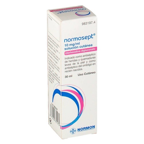 NORMOSEPT 10 mg/ ml SOLUCION CUTANEA , 1 frasco de 30 ml