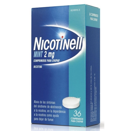 NICOTINELL MINT 2 mg COMPRIMIDOS PARA CHUPAR, 36 comprimidos