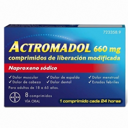 ACTROMADOL 660 MG COMPRIMIDOS DE LIBERACIÓN MODIFICADA 8 comprimidos