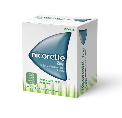 NICORETTE 2 mg CHICLES MEDICAMENTOSOS, 210 chicles