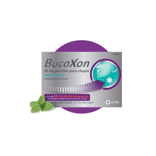 BUCOXON 20 MG PASTILLAS PARA CHUPAR SABOR MENTA ,18 pastillas