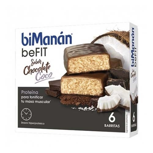 Bimanan befit proteina (6 barritas 27 g sabor chocolate coco)