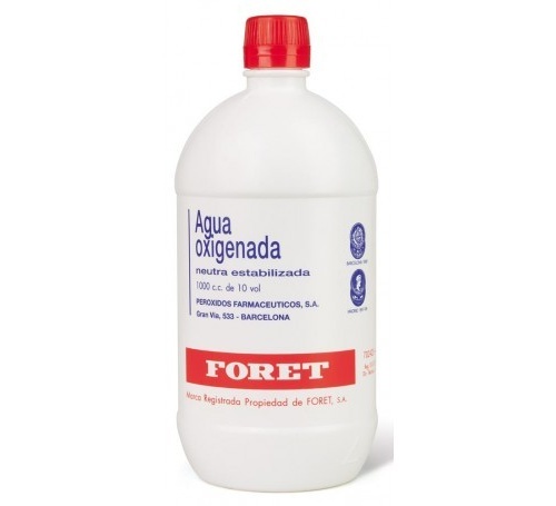 AGUA OXIGENADA FORET 3 %  solución cutánea y concentrado para solución bucal  , 1 frasco de 1.000 ml