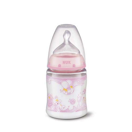 Biberon pp silicona - nuk first choice leche (1m 150 cc rose)