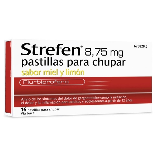 STREFEN 8,75 mg PASTILLAS PARA CHUPAR SABOR MIEL Y LIMON, 16 pastillas