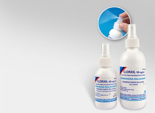 CLORXIL 10 mg/ml SOLUCION PARA PULVERIZACION CUTANEA, 1 frasco de 250 ml