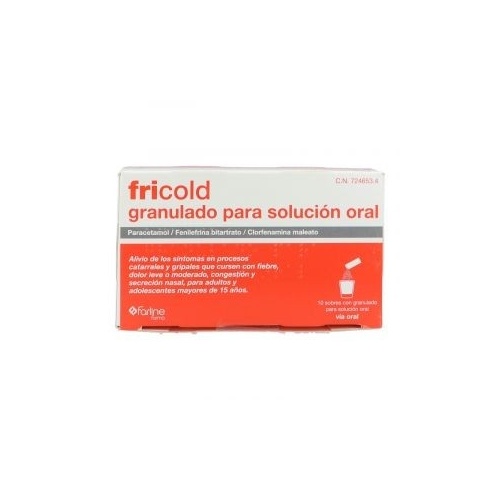 FRICOLD GRANULADO PARA SOLUCION ORAL, 10 sobres