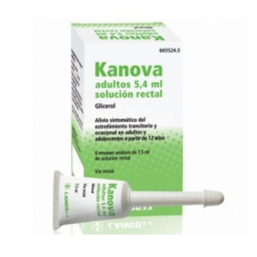 KANOVA ADULTOS 6,75g SOLUCION RECTAL , 6 enemas