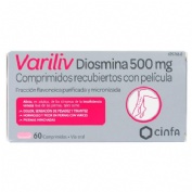 VARILIV DIOSMINA 500 MG COMPRIMIDOS RECUBERTOS CON PELICULA , 60 comprimidos