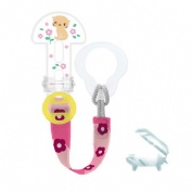 Broche para chupete y cubierta de proteccion - mam clip it! & cover (1 unidad color rosa)