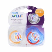 Chupete silicona - philips avent (6 - 18 m jardin 2 chupetes niños)